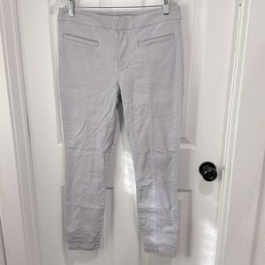 LOFT Outlet Sateen Skinny Ankle Pant Lt. Gray Size 8 (aka the best pants ever!)